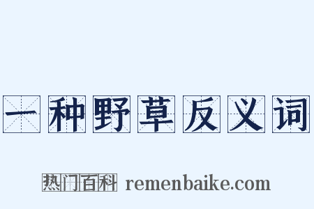 一种野草反义词是什么意思的图片